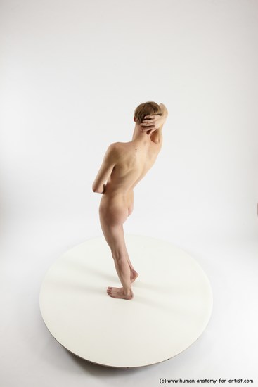 Nude Man White Standing poses - ALL Underweight Medium Brown Standing poses - simple Multi angles poses Realistic