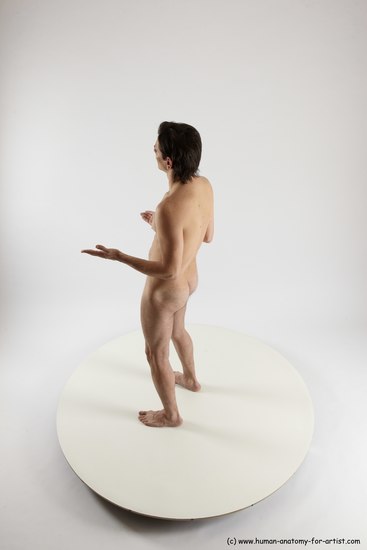 Nude Man White Standing poses - ALL Slim Short Brown Standing poses - simple Multi angles poses Realistic