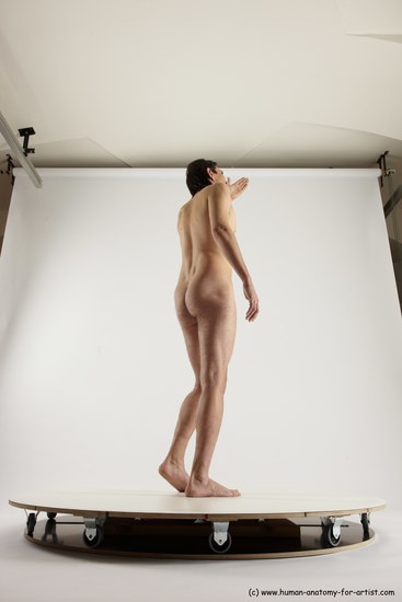 Nude Man White Standing poses - ALL Slim Short Brown Standing poses - simple Multi angles poses Realistic