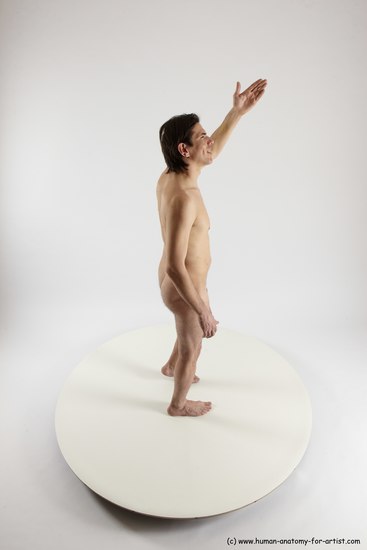 Nude Man White Standing poses - ALL Slim Short Brown Standing poses - simple Multi angles poses Realistic