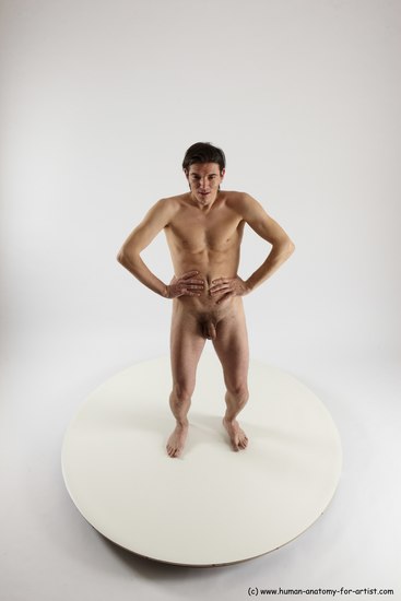 Nude Man White Standing poses - ALL Slim Short Brown Standing poses - simple Multi angles poses Realistic