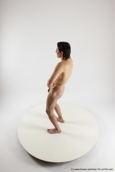 Nude Man White Standing poses - ALL Slim Short Brown Standing poses - simple Multi angles poses Realistic