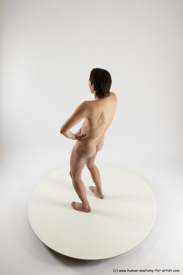 Nude Man White Standing poses - ALL Slim Short Brown Standing poses - simple Multi angles poses Realistic