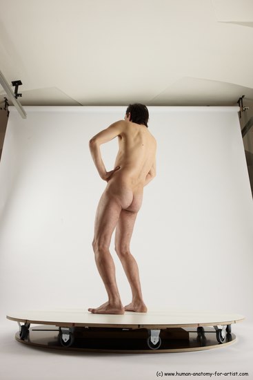 Nude Man White Standing poses - ALL Slim Short Brown Standing poses - simple Multi angles poses Realistic