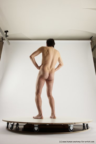 Nude Man White Standing poses - ALL Slim Short Brown Standing poses - simple Multi angles poses Realistic