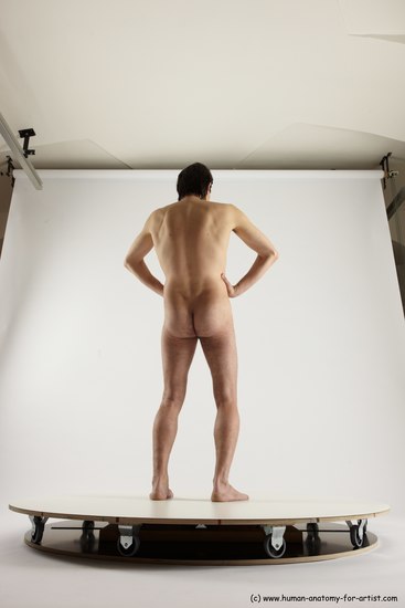 Nude Man White Standing poses - ALL Slim Short Brown Standing poses - simple Multi angles poses Realistic