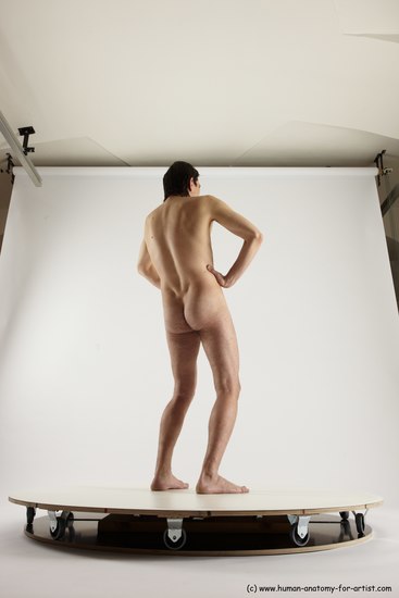 Nude Man White Standing poses - ALL Slim Short Brown Standing poses - simple Multi angles poses Realistic