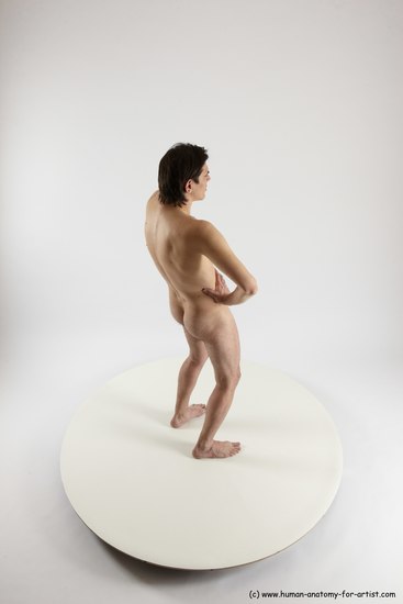 Nude Man White Standing poses - ALL Slim Short Brown Standing poses - simple Multi angles poses Realistic