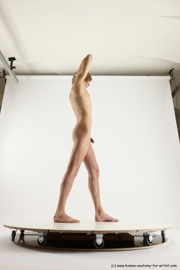 Nude Man White Standing poses - ALL Underweight Medium Brown Standing poses - simple Multi angles poses Realistic