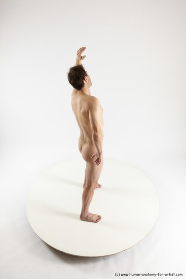 Nude Man White Standing poses - ALL Slim Short Brown Standing poses - simple Multi angles poses Realistic