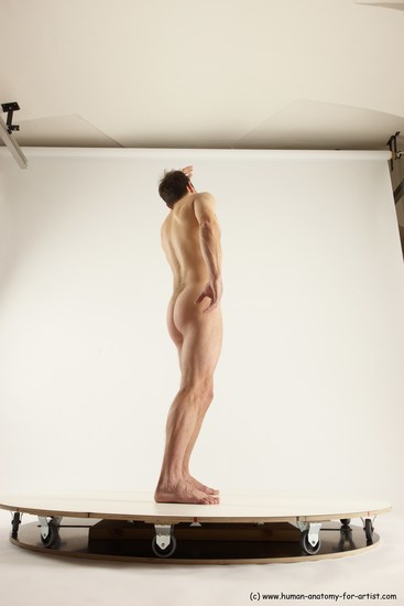 Nude Man White Standing poses - ALL Slim Short Brown Standing poses - simple Multi angles poses Realistic