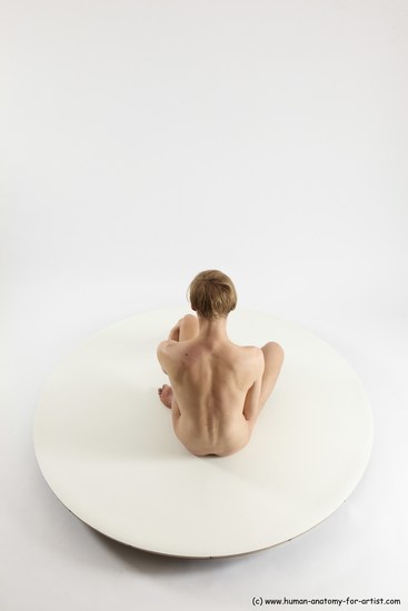 Nude Man White Sitting poses - simple Underweight Medium Brown Sitting poses - ALL Multi angles poses Realistic