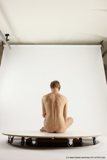 Nude Man White Sitting poses - simple Underweight Medium Brown Sitting poses - ALL Multi angles poses Realistic