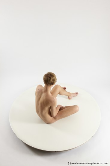 Nude Man White Sitting poses - simple Underweight Medium Brown Sitting poses - ALL Multi angles poses Realistic