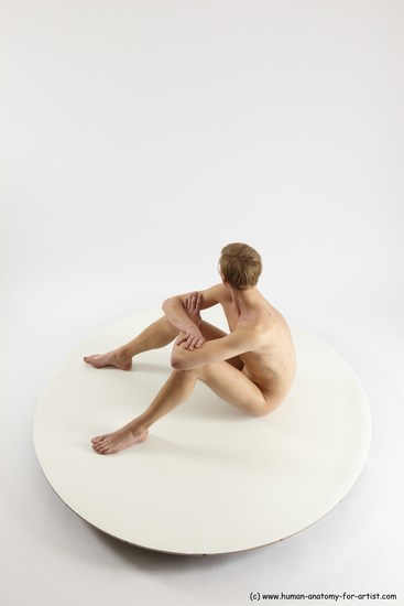 Nude Man White Sitting poses - simple Underweight Medium Brown Sitting poses - ALL Multi angles poses Realistic