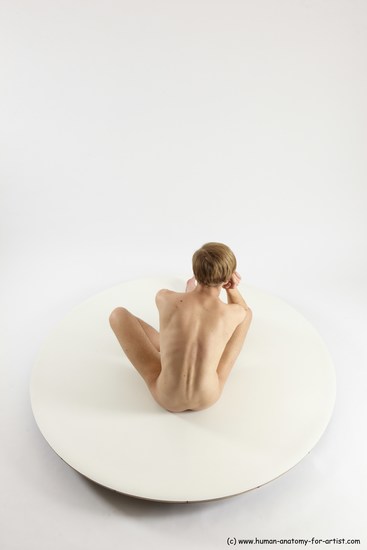 Nude Man White Sitting poses - simple Underweight Medium Brown Sitting poses - ALL Multi angles poses Realistic