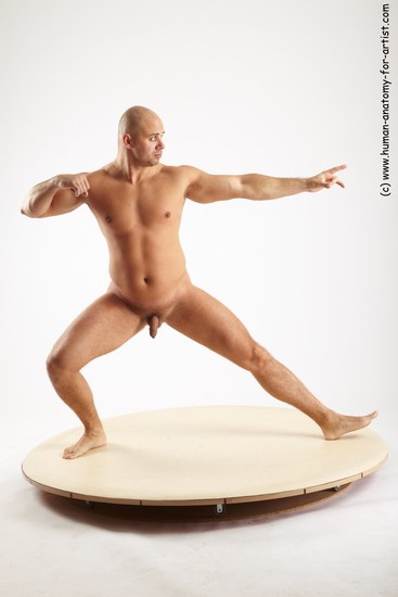 Nude Man White Standing poses - ALL Slim Bald Standing poses - simple Realistic