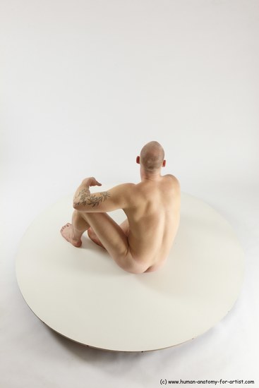 Nude Man White Sitting poses - simple Slim Bald Sitting poses - ALL Multi angles poses Realistic