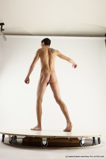 Nude Man White Standing poses - ALL Athletic Short Brown Standing poses - simple Multi angles poses Realistic