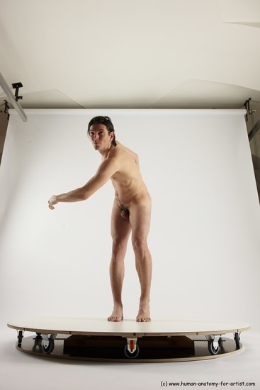 Nude Man White Standing poses - ALL Slim Short Brown Standing poses - simple Multi angles poses Realistic