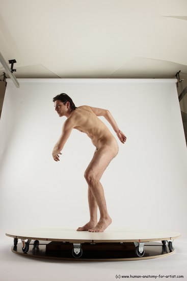 Nude Man White Standing poses - ALL Slim Short Brown Standing poses - simple Multi angles poses Realistic