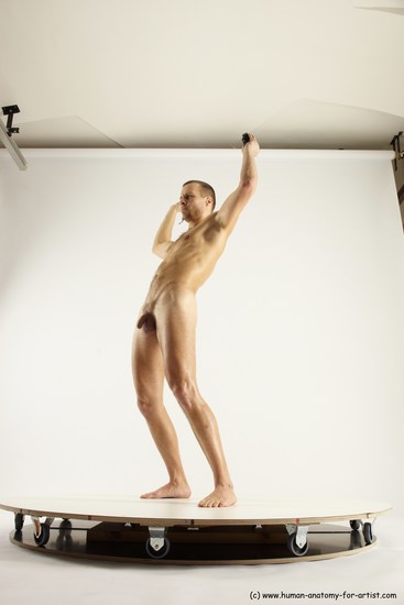 Nude Fighting Man White Standing poses - ALL Slim Short Brown Standing poses - simple Multi angles poses Realistic