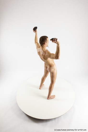 Nude Fighting Man White Standing poses - ALL Slim Short Brown Standing poses - simple Multi angles poses Realistic