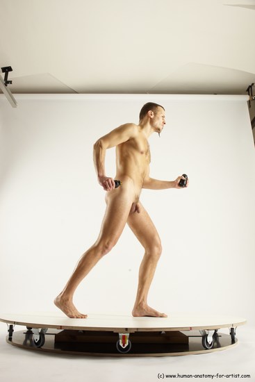 Nude Fighting Man White Standing poses - ALL Slim Short Brown Standing poses - simple Multi angles poses Realistic