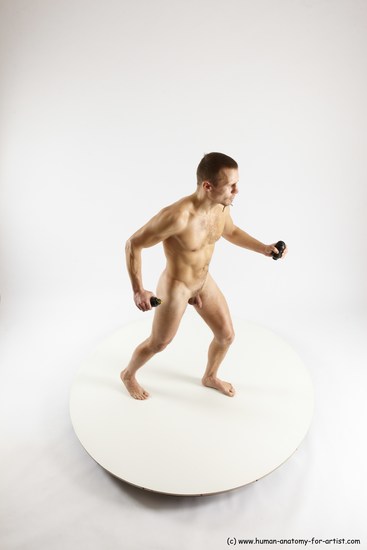 Nude Fighting Man White Standing poses - ALL Slim Short Brown Standing poses - simple Multi angles poses Realistic