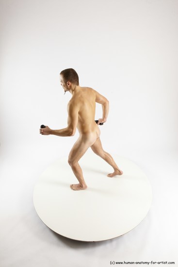 Nude Fighting Man White Standing poses - ALL Slim Short Brown Standing poses - simple Multi angles poses Realistic