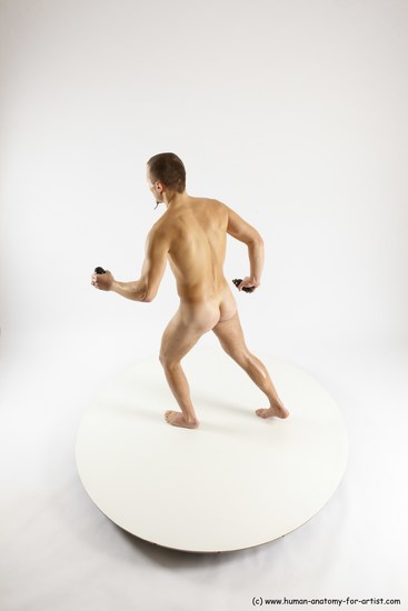 Nude Fighting Man White Standing poses - ALL Slim Short Brown Standing poses - simple Multi angles poses Realistic