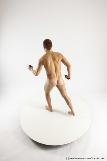 Nude Fighting Man White Standing poses - ALL Slim Short Brown Standing poses - simple Multi angles poses Realistic