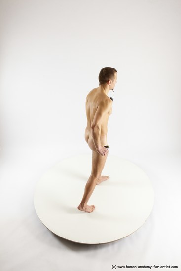 Nude Fighting Man White Standing poses - ALL Slim Short Brown Standing poses - simple Multi angles poses Realistic