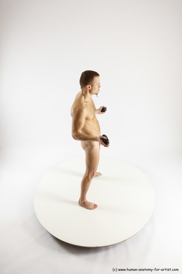 Nude Fighting Man White Standing poses - ALL Slim Short Brown Standing poses - simple Multi angles poses Realistic