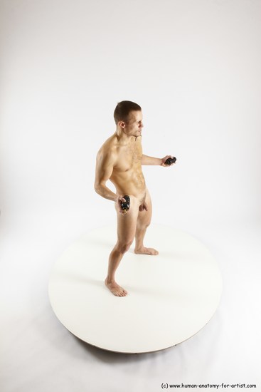 Nude Fighting Man White Standing poses - ALL Slim Short Brown Standing poses - simple Multi angles poses Realistic