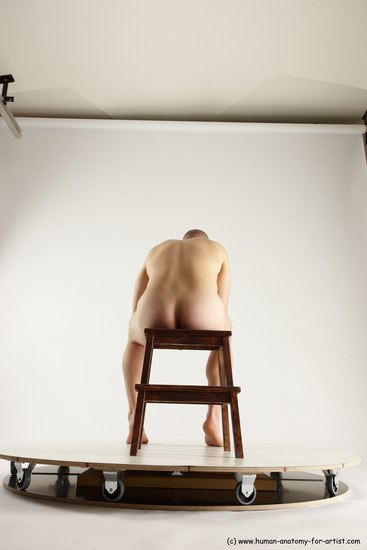 Nude Man White Sitting poses - simple Slim Bald Sitting poses - ALL Multi angles poses Realistic