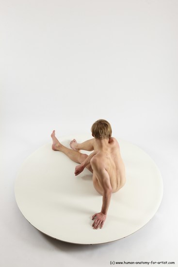 Nude Man White Sitting poses - simple Underweight Medium Brown Sitting poses - ALL Multi angles poses Realistic