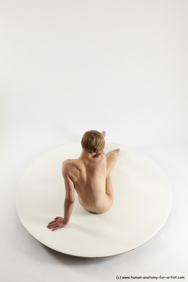 Nude Man White Sitting poses - simple Underweight Medium Brown Sitting poses - ALL Multi angles poses Realistic