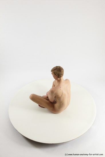 Nude Man White Sitting poses - simple Underweight Medium Brown Sitting poses - ALL Multi angles poses Realistic