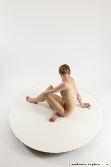 Nude Man White Sitting poses - simple Underweight Medium Brown Sitting poses - ALL Multi angles poses Realistic