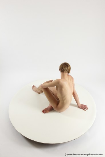 Nude Man White Sitting poses - simple Underweight Medium Brown Sitting poses - ALL Multi angles poses Realistic