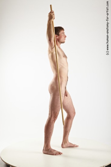 Nude Man White Standing poses - ALL Slim Short Brown Standing poses - simple Realistic