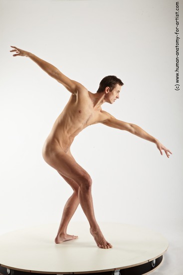 Nude Man White Standing poses - ALL Athletic Short Brown Standing poses - simple Realistic