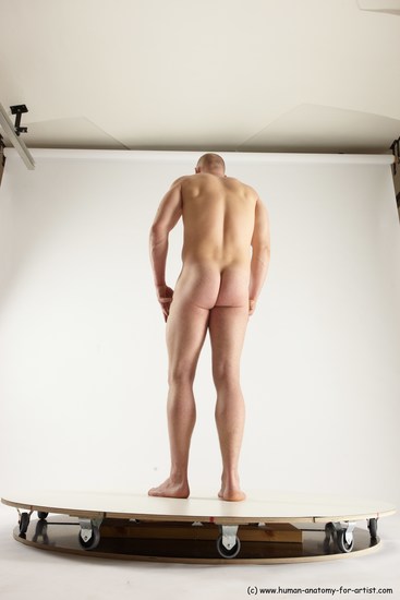 Nude Man White Standing poses - ALL Slim Bald Standing poses - simple Multi angles poses Realistic