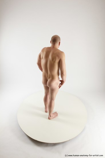 Nude Man White Standing poses - ALL Slim Bald Standing poses - simple Multi angles poses Realistic