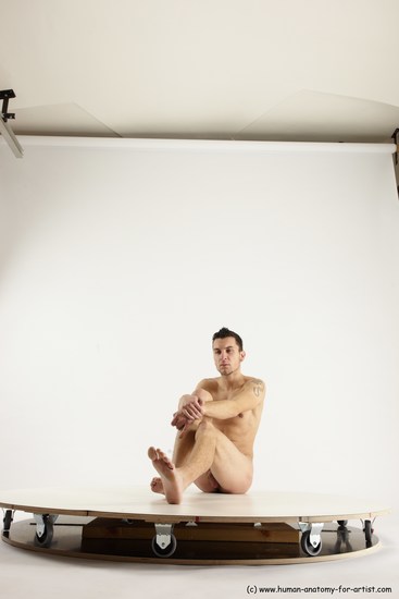 Nude Man White Sitting poses - simple Athletic Short Brown Sitting poses - ALL Multi angles poses Realistic