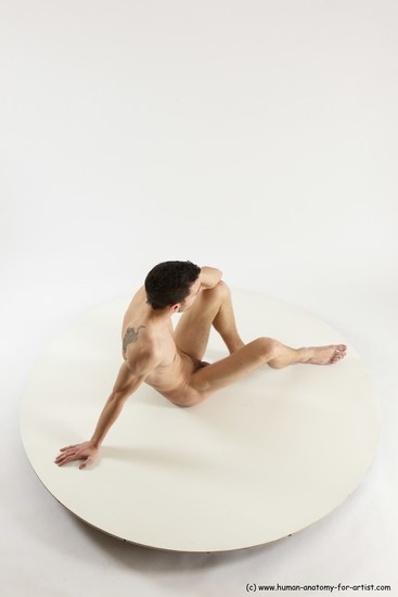 Nude Man White Sitting poses - simple Athletic Short Brown Sitting poses - ALL Multi angles poses Realistic