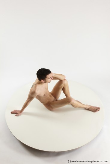 Nude Man White Sitting poses - simple Athletic Short Brown Sitting poses - ALL Multi angles poses Realistic