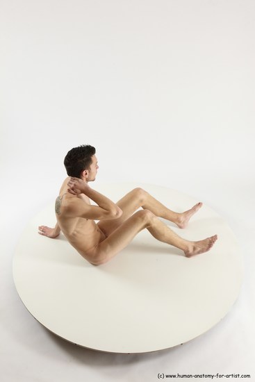 Nude Man White Sitting poses - simple Athletic Short Brown Sitting poses - ALL Multi angles poses Realistic