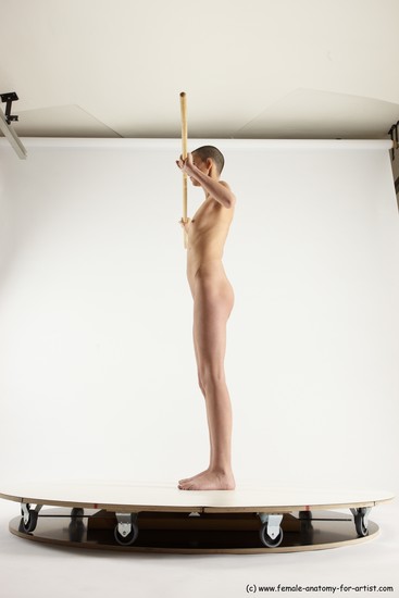 Nude White Standing poses - ALL Slim Bald Standing poses - simple Multi angles poses Realistic